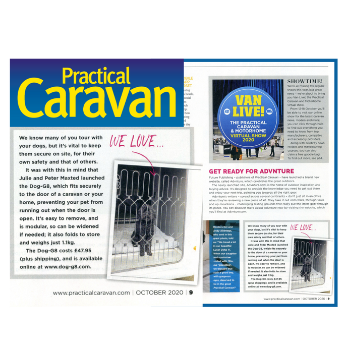 Practical Caravan Magazine  – "WE LOVE... Dog-G8"
