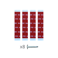 4 Adhesives & 8 Self Tapping Screws
